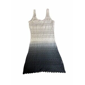 Volcom Crochet Beach Dress Womens size Small ombre White to Gray